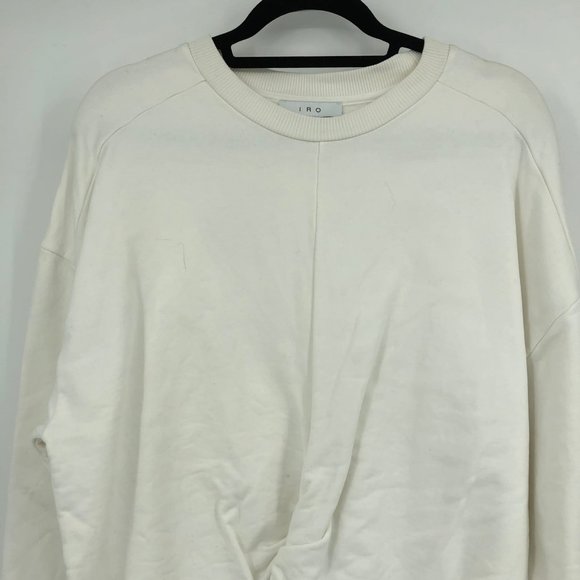 IRO White Classic Crew Neck Sweatshirt | Made in Portugal - Picture 4 of 6